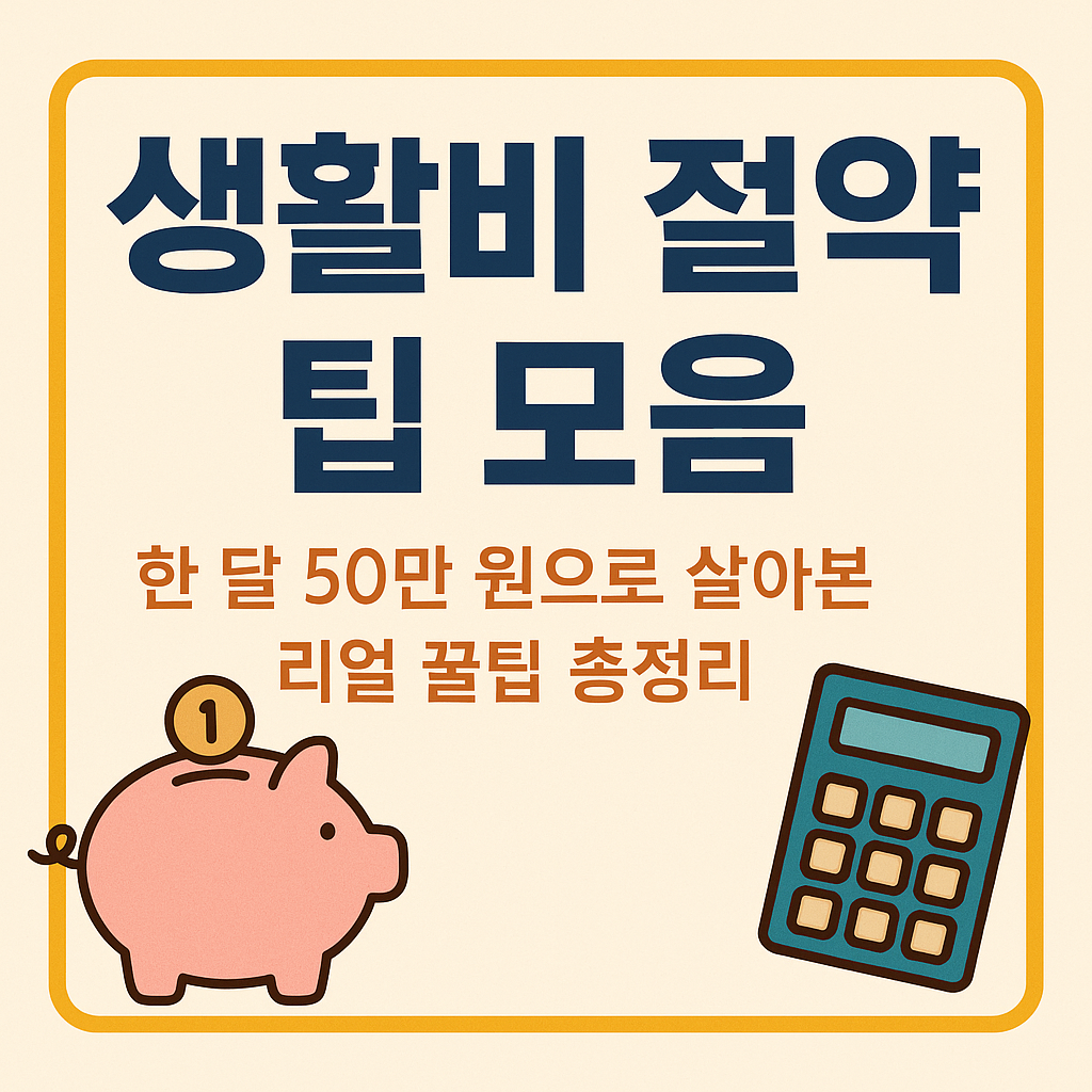 생활비 절약 팁 모음 – 한 달 50만 원으로 살아본 리얼 꿀팁 총정리