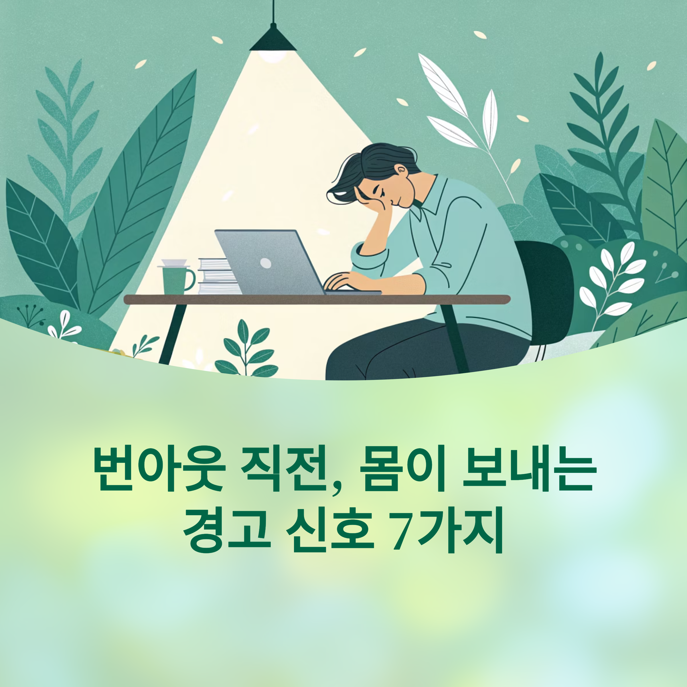 번아웃 직전, 몸이 보내는 경고 신호 7가지에 대한 이미지