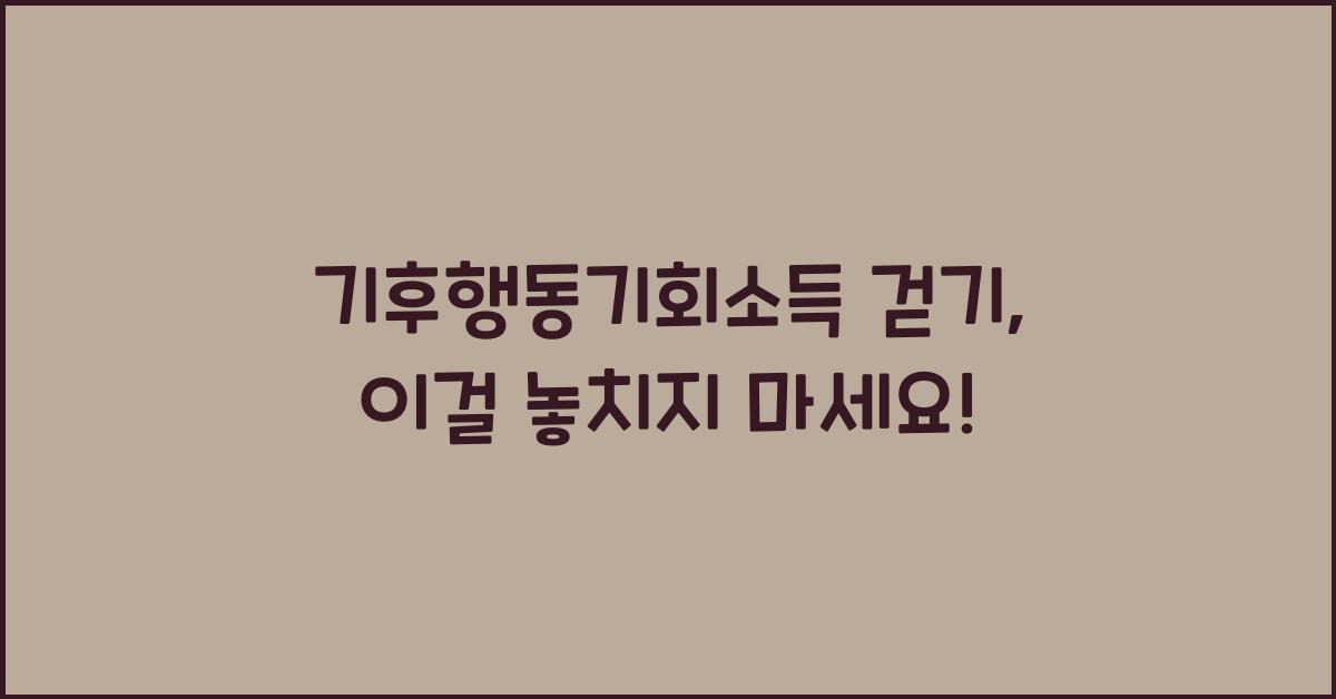 기후행동기회소득 걷기