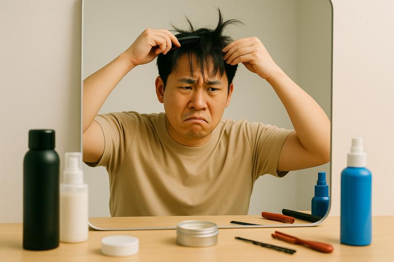 앞머리 고정이 안 되는 날