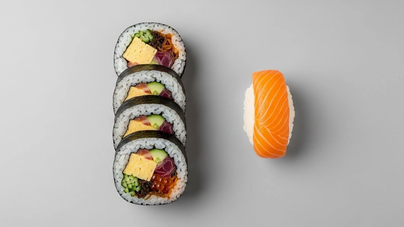 마키즈시와의 관계, 초밥과의 차이점