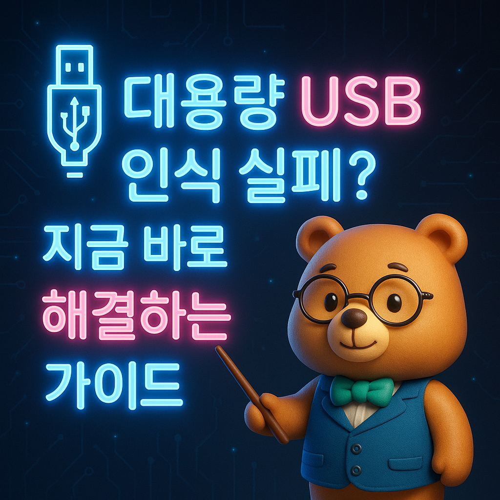 대용량 USB 인식 실패 지금 바로 해결하는 가이드