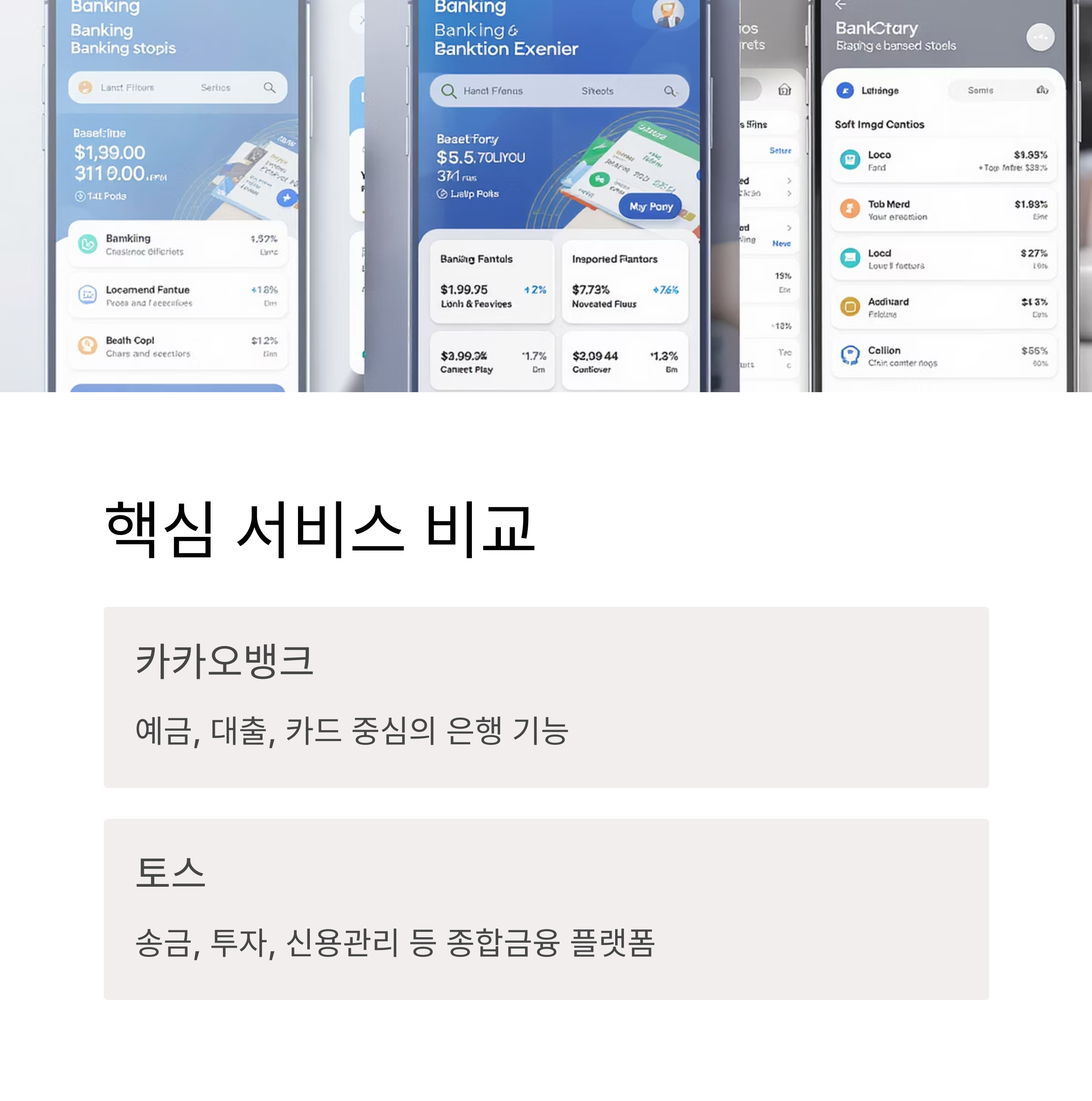 카카오뱅크 vs 토스, 뭐가 더 좋을까? 핵심 비교로 알아보자