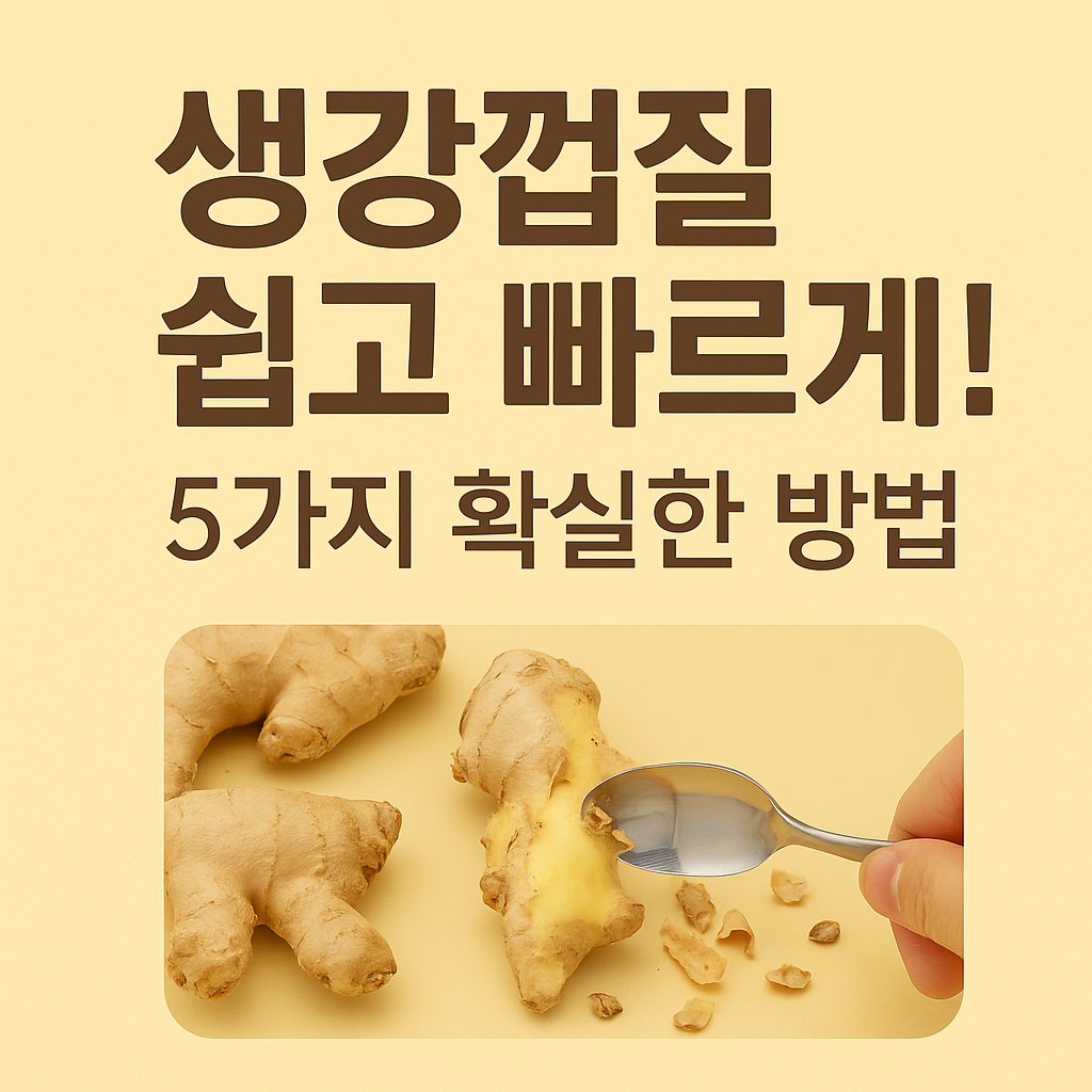 생강 껍질 쉽게 까는법