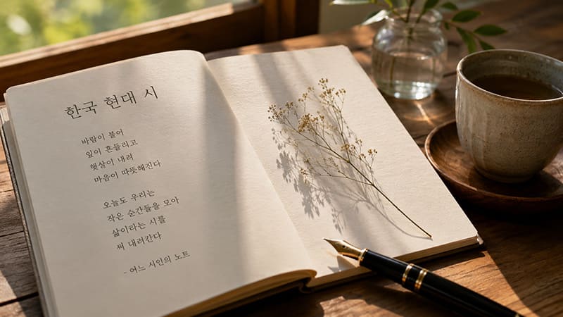 <img src="a-book-of-modern-Korean-literary-lyric- poetry
.jpg" alt="한국 근대 문학 서정시 책">