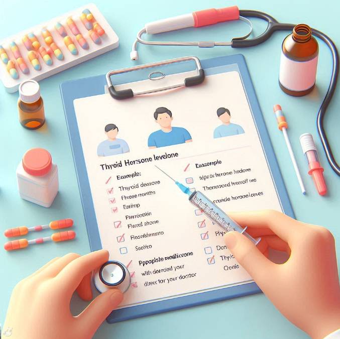 정기적인 검진을 위해 체크리스트 작성 하는 모습