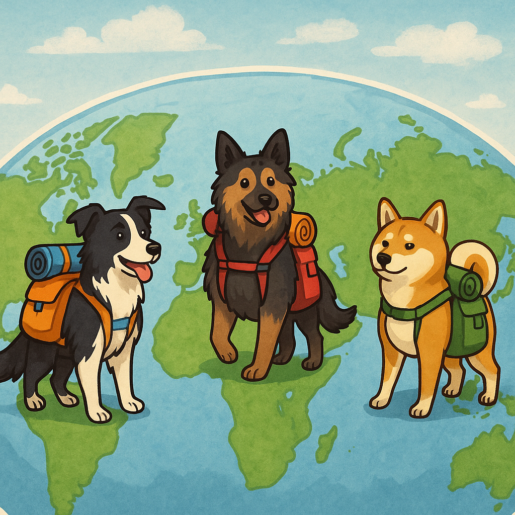 SNS 속 짐꾼 강아지 스타들 이미지