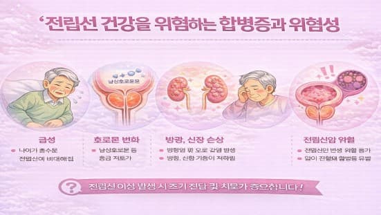 전립선 건강을 위협하는 합병증과 위험성에 대한 이미지