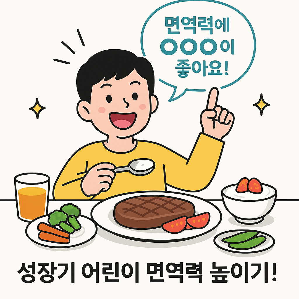 어린이 면역력 높이기 포스터