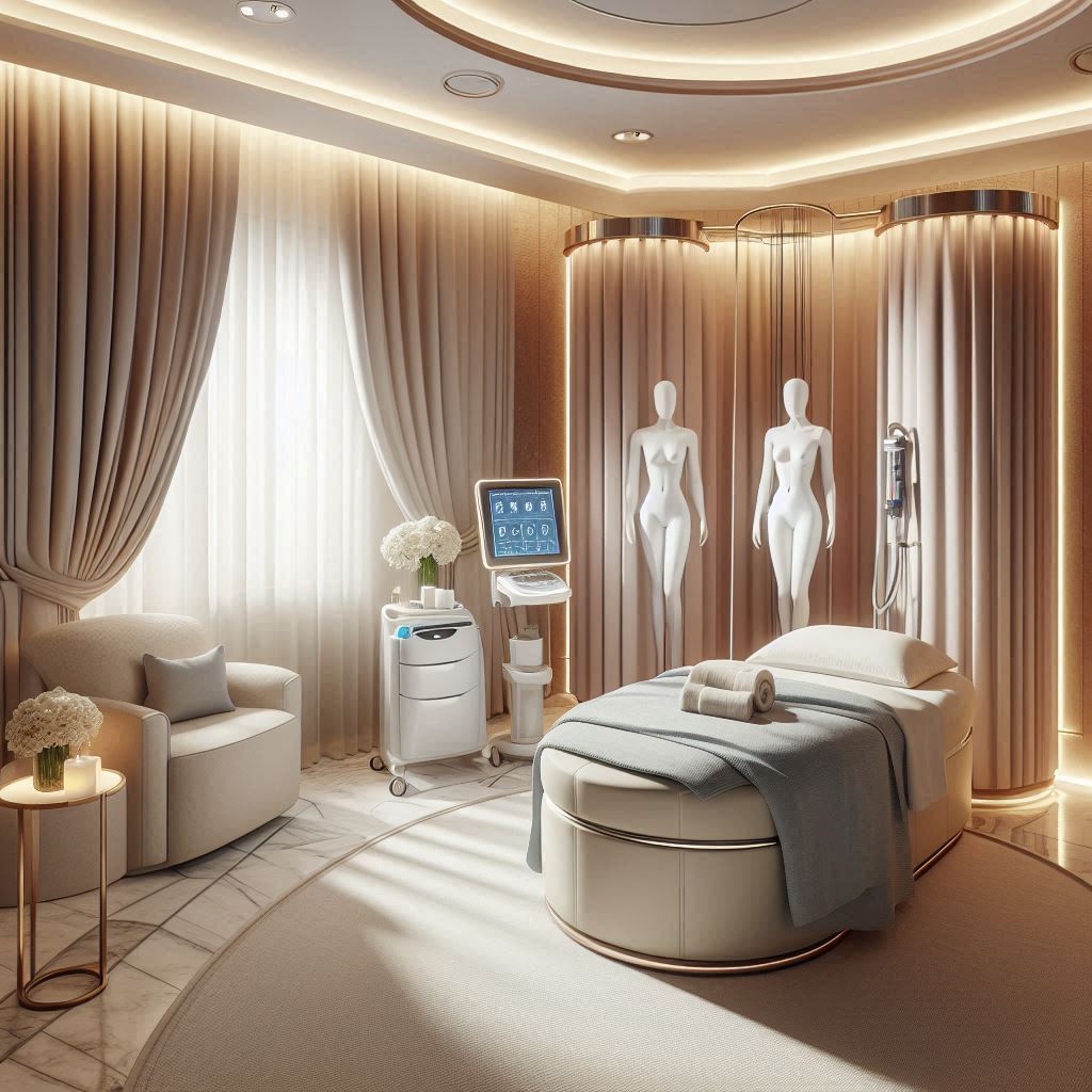 피부,체형관리 샵 배경