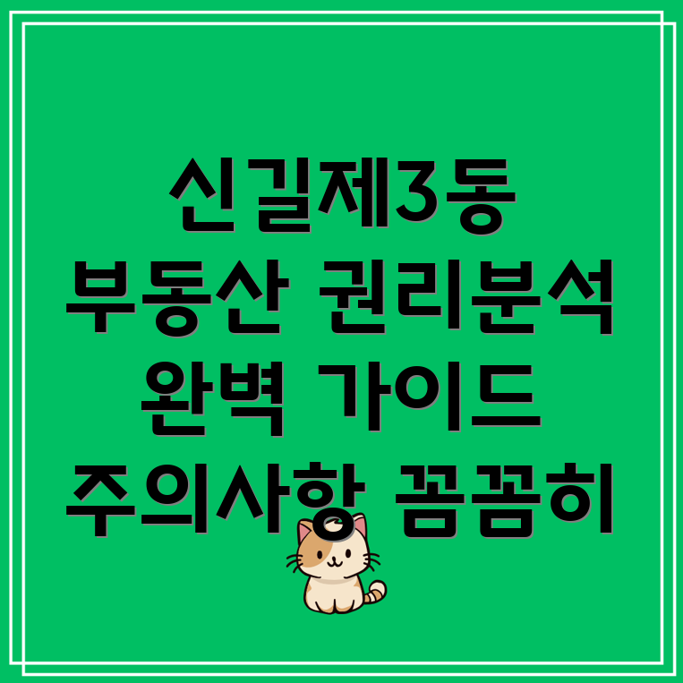 서울 영등포구 신길제3동 부동산 권리 분석