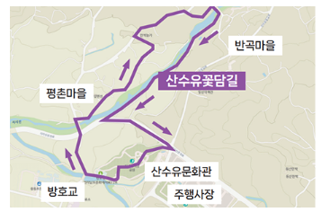 구례 산수유꽃 축제-산수유꽃담길걷기 코스