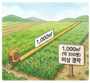 300평이상 논밭 모습