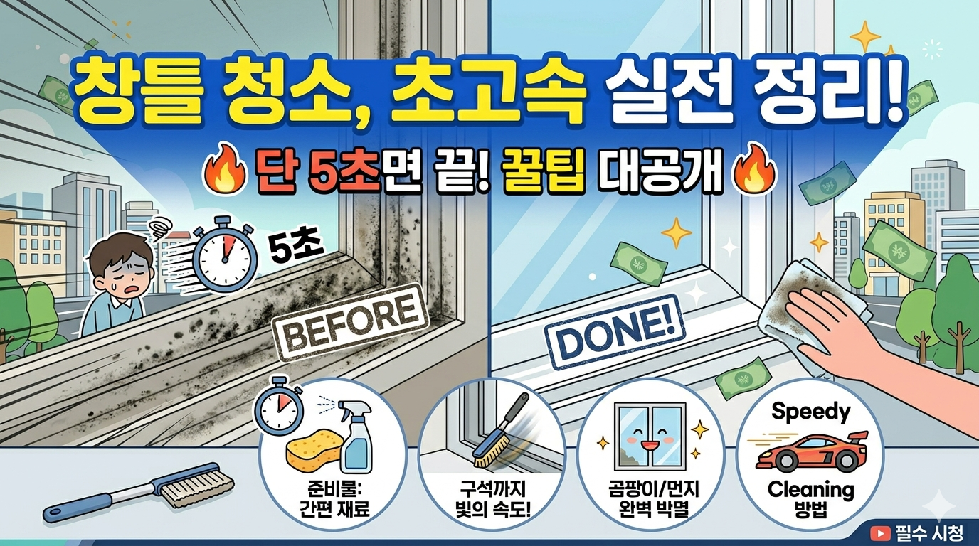 창틀 청소 방법