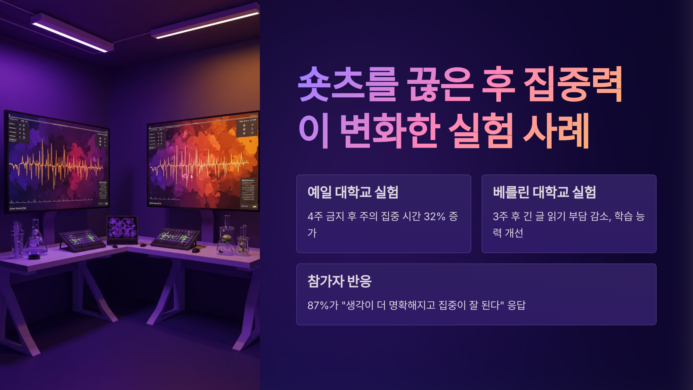 숏츠를 끊은 후 집중력이 변화한 실험 사례