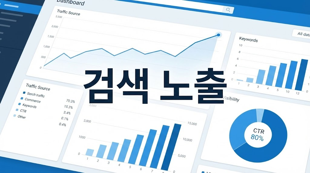 검색 노출 증대를 위한 키워드 최적화 대시보드 배경