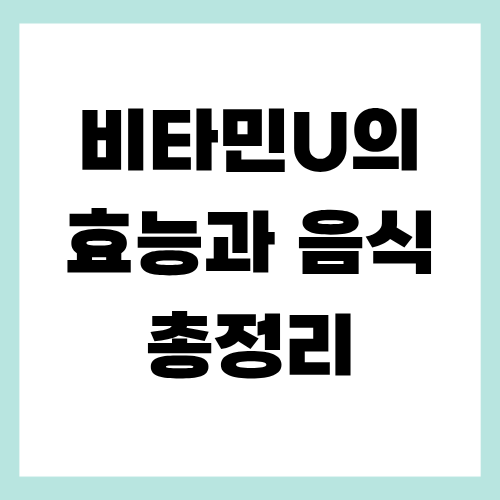 비타민 U 효능과 음식