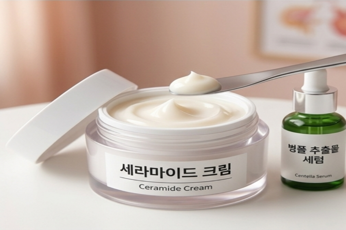 피부 장벽 회복을 위한 세라마이드 보습 크림과 병풀 시카 추출물 진정 세럼