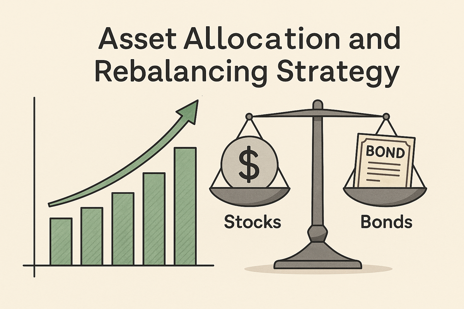 자산 배분과 리밸런싱 전략 이미지