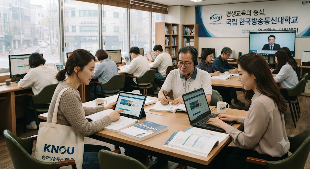 방송통신대학에 다니고 있어서 장애인취업성공패키지에 참여할 수 있는 모습