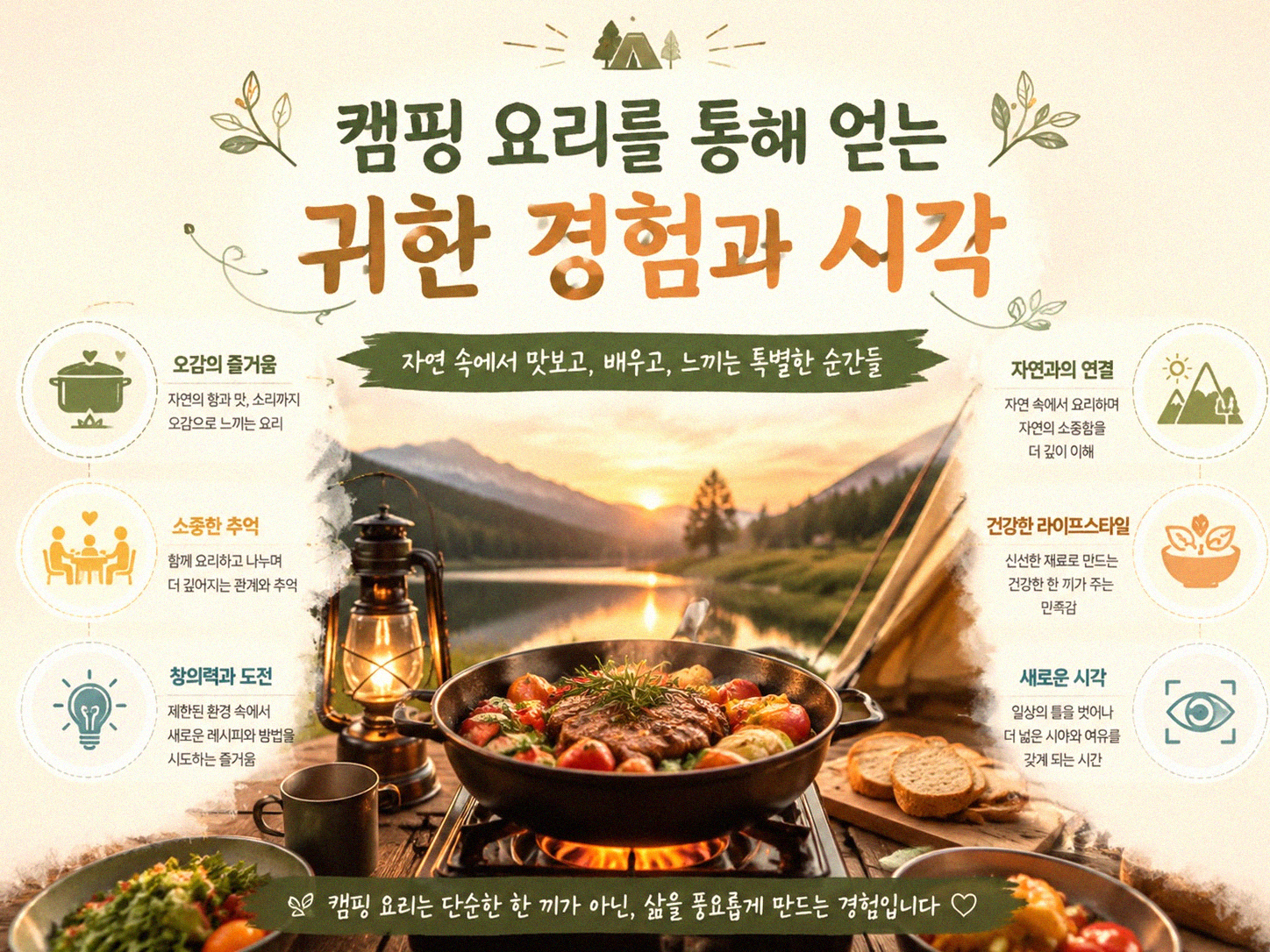 캠핑 요리를 해보니 달라진 삶의 부분들