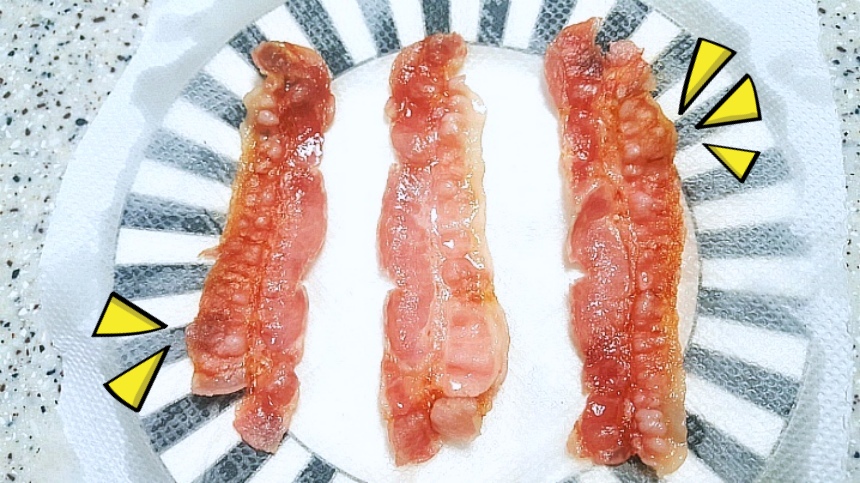 전자레인지 베이컨