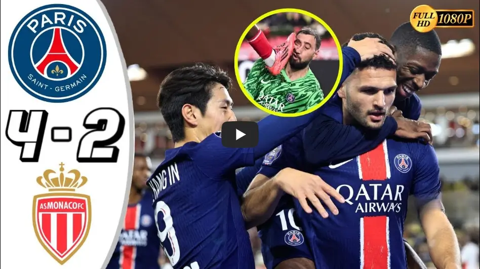psg 대 as모나코 하이라이트 영상