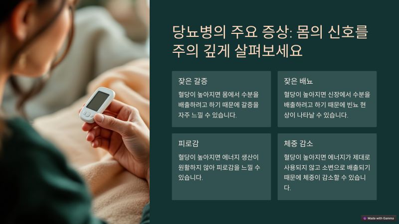 당뇨병의 주요 증상