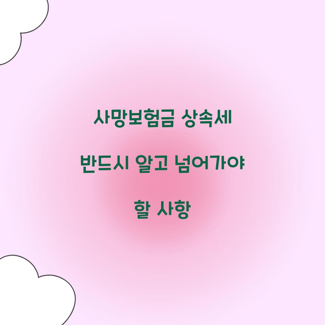 사망보험금 상속세