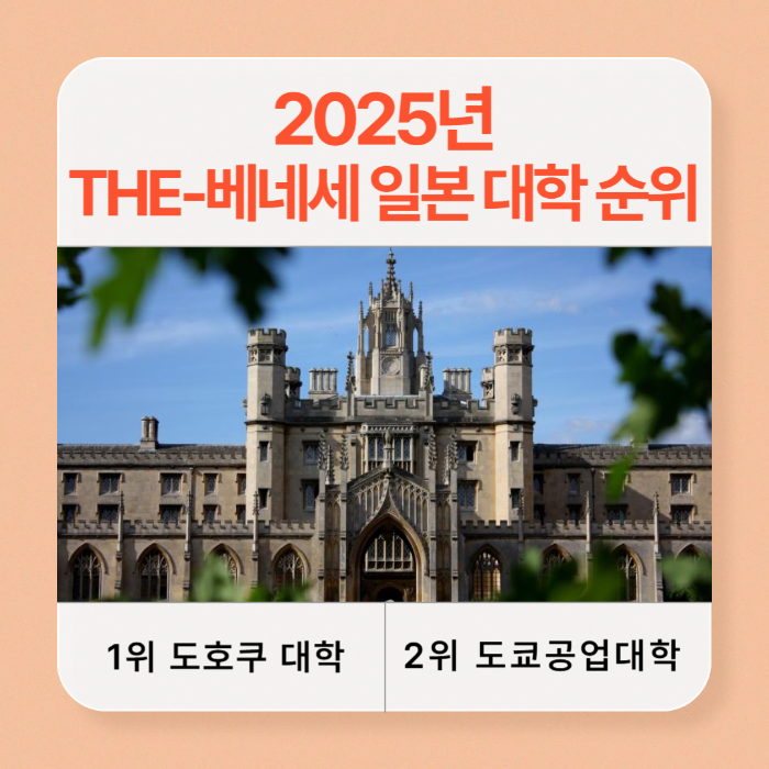 THE-베네세 일본 대학 랭킹 2025 전국 순위 (Top 50)