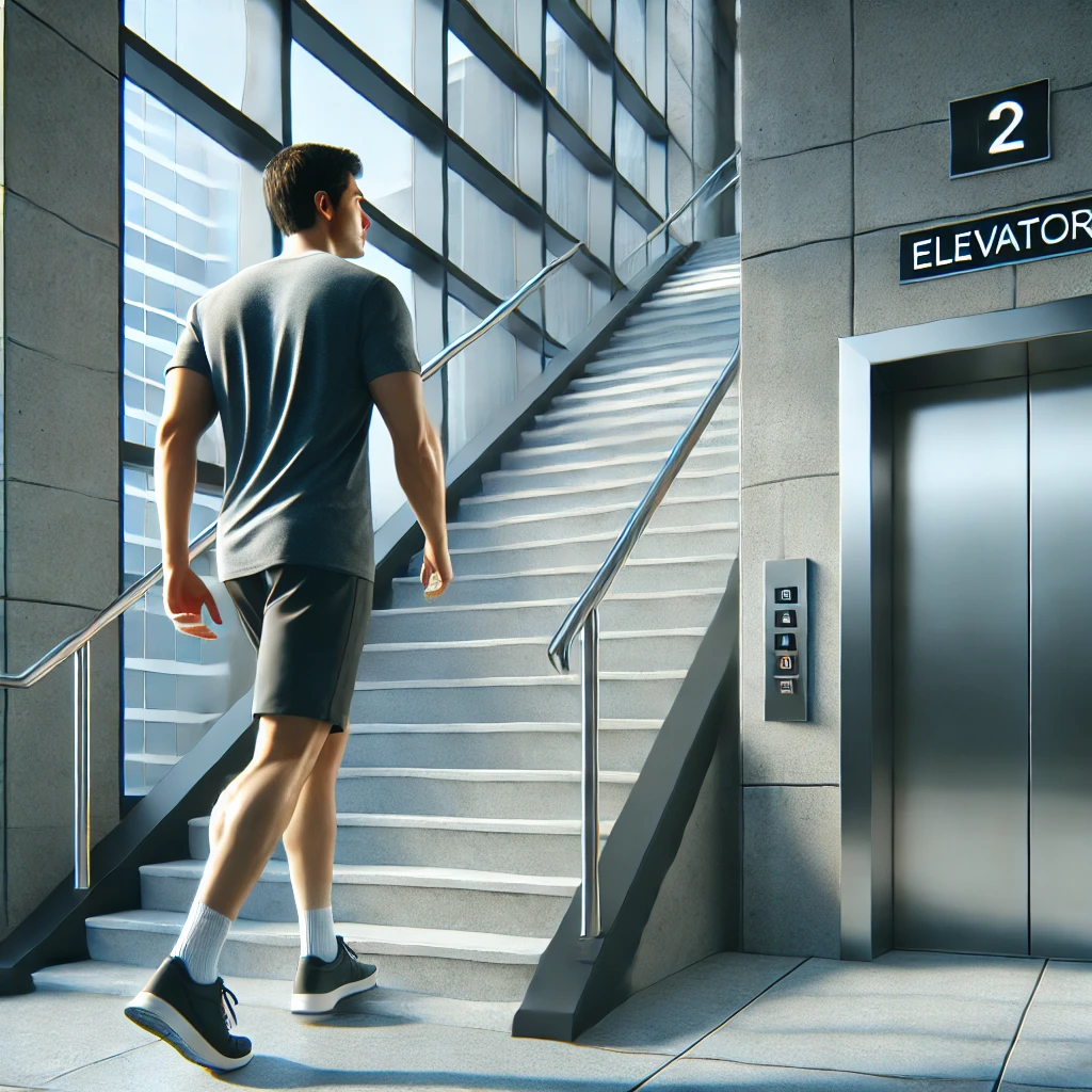 계단 운동에 관한 사진