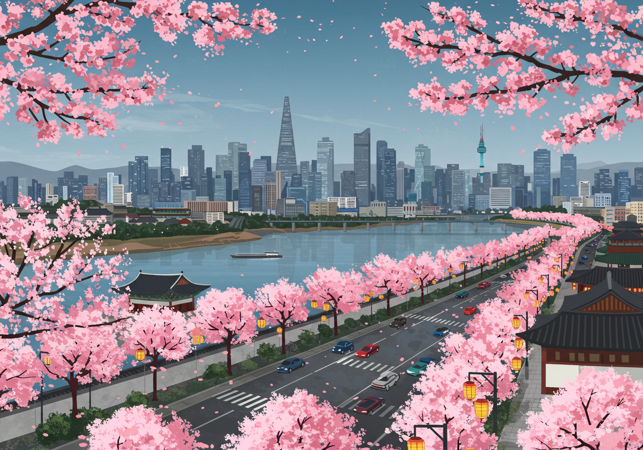 2025 벚꽃만개시기 서울 부산 경주 강원도 대구 대전 벚꽃 시기