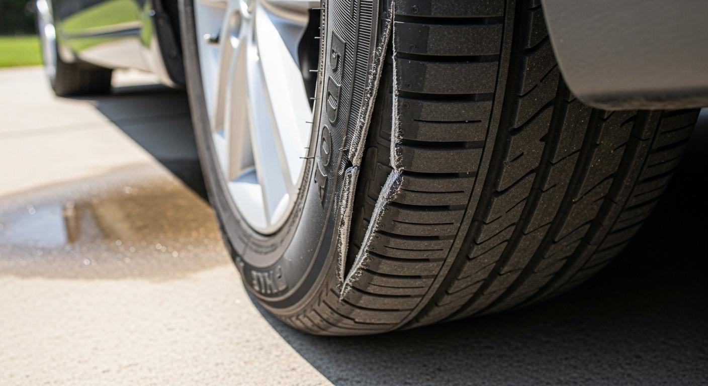 자동차 타이어 찢어지는 꿈