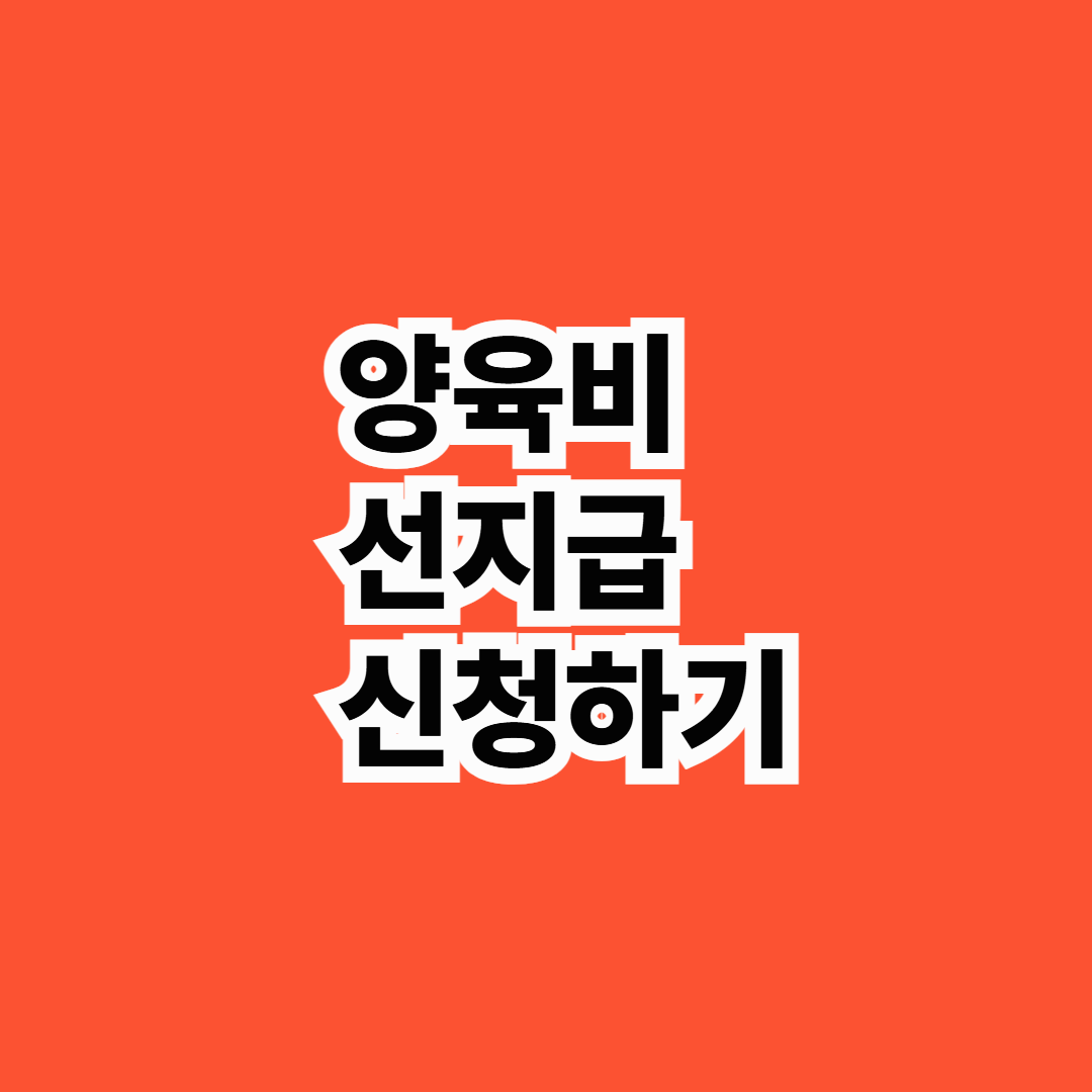 양육비 선지급 신청하기