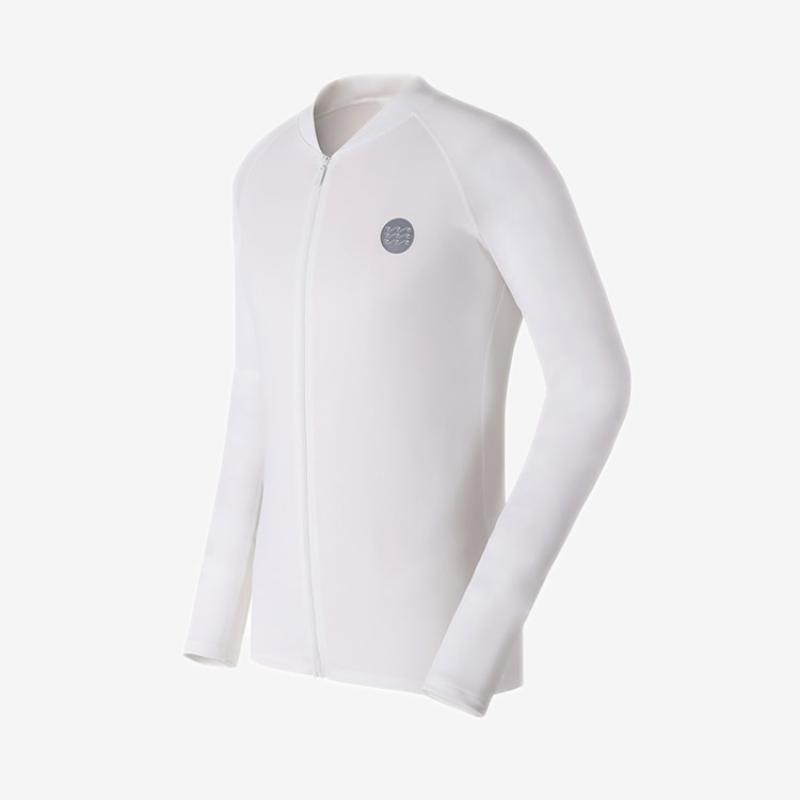 이스트본 소프트 베이직 남자 집업 래쉬가드 화이트