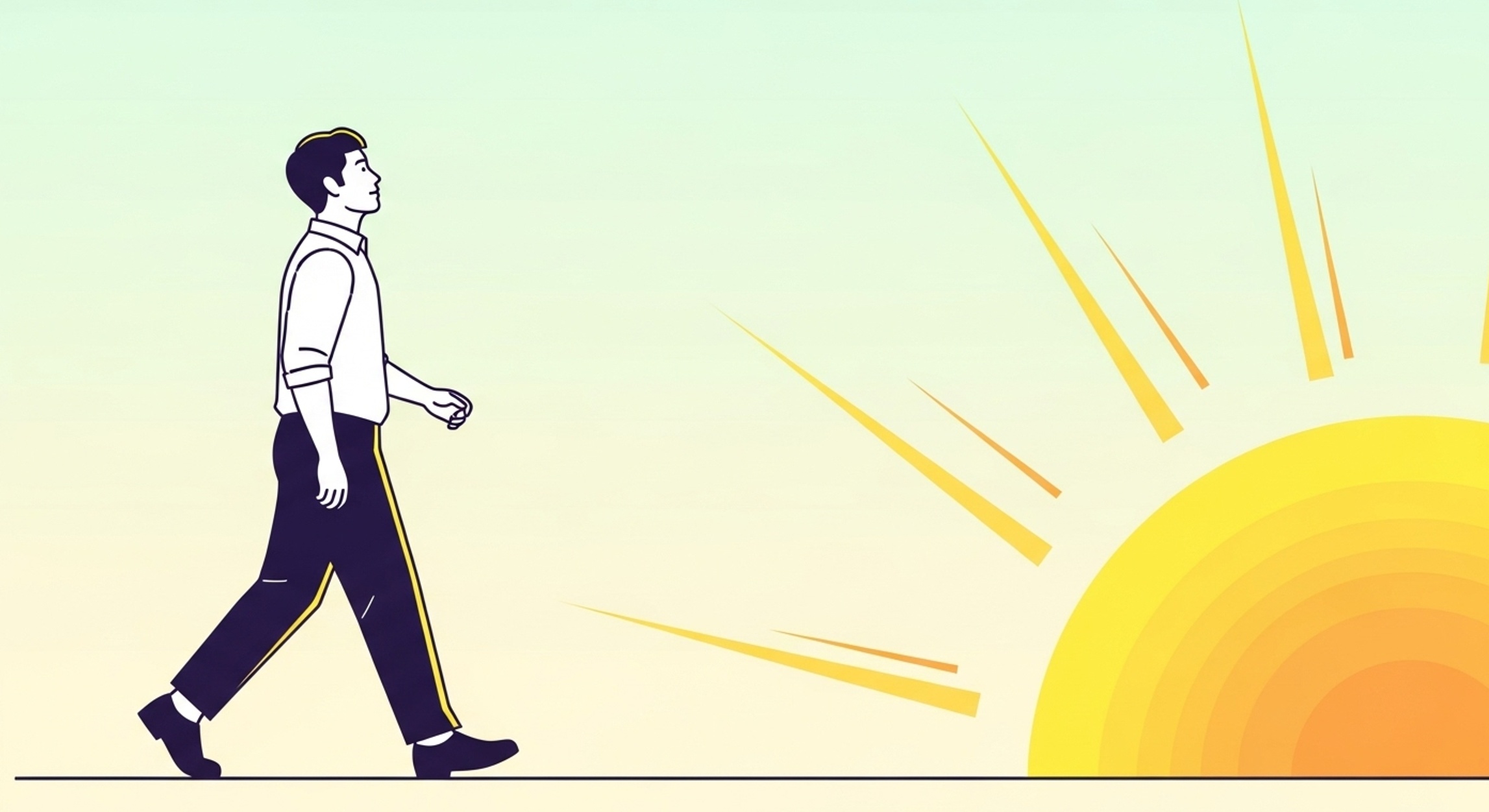 새 출발을 향해 걸어가는 근로자의 모습, 실업급여는 재도약의 기회로 삼아야 합니다.