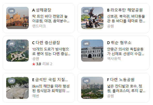 중국 대련 7월 날씨 옷차림 추천 여행지