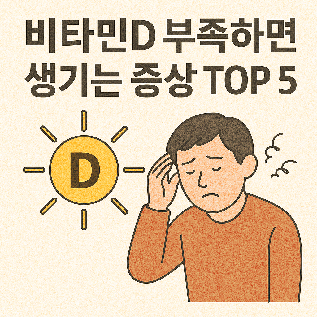 비타민D 부족하면 생기는 증상 TOP 5