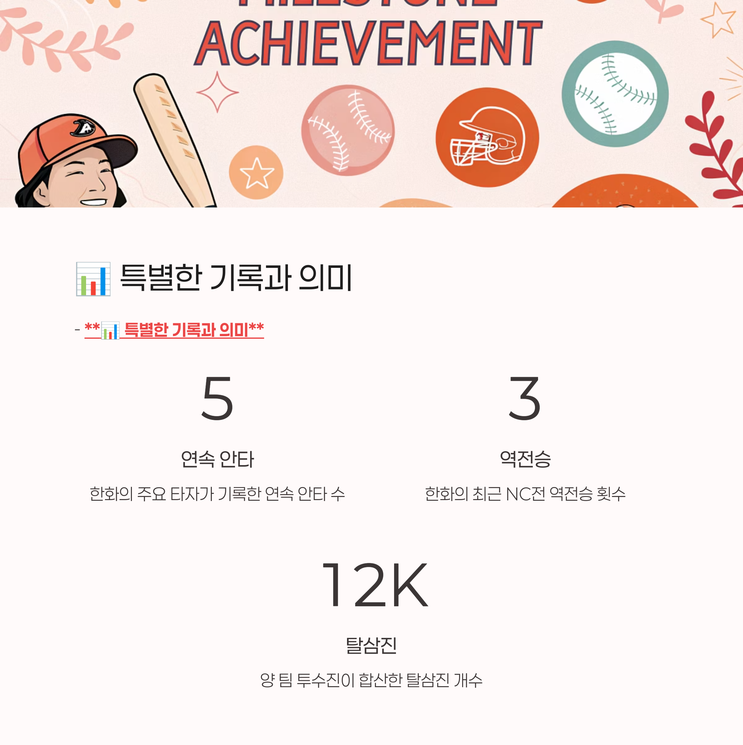 📊 특별한 기록과 의미