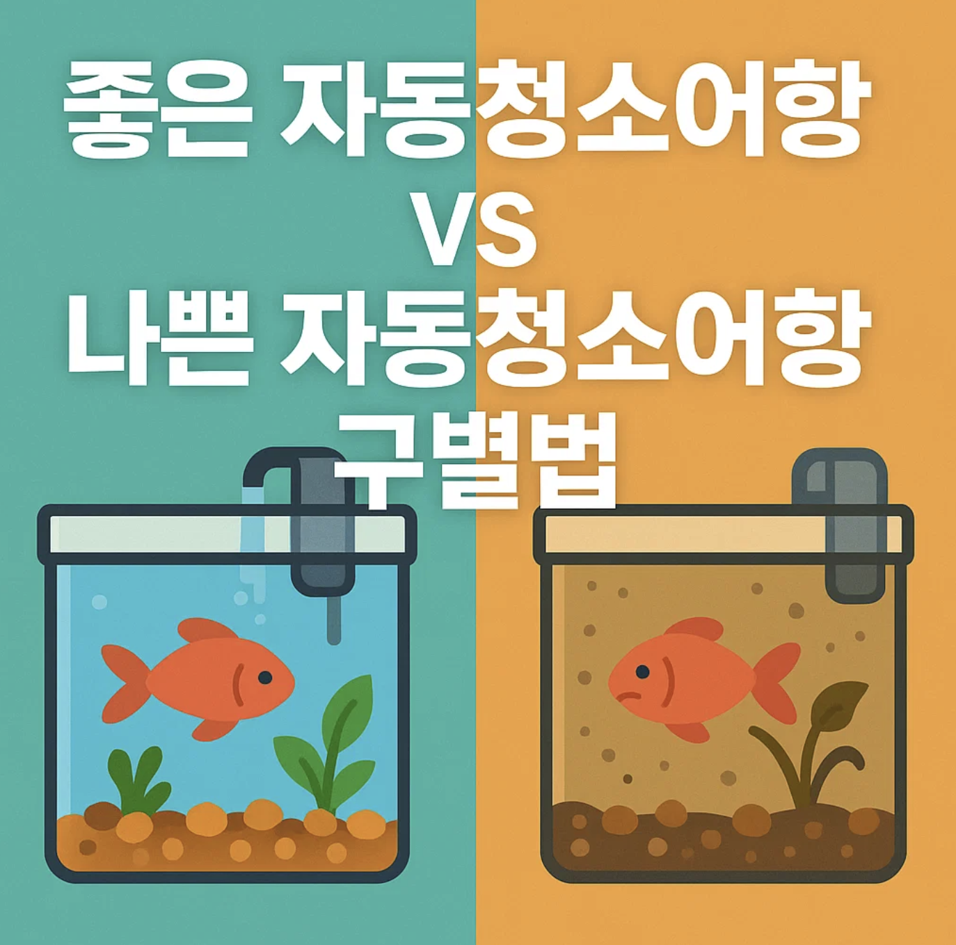 좋은 자동청소어항 vs 나쁜 자동청소어항 구별법