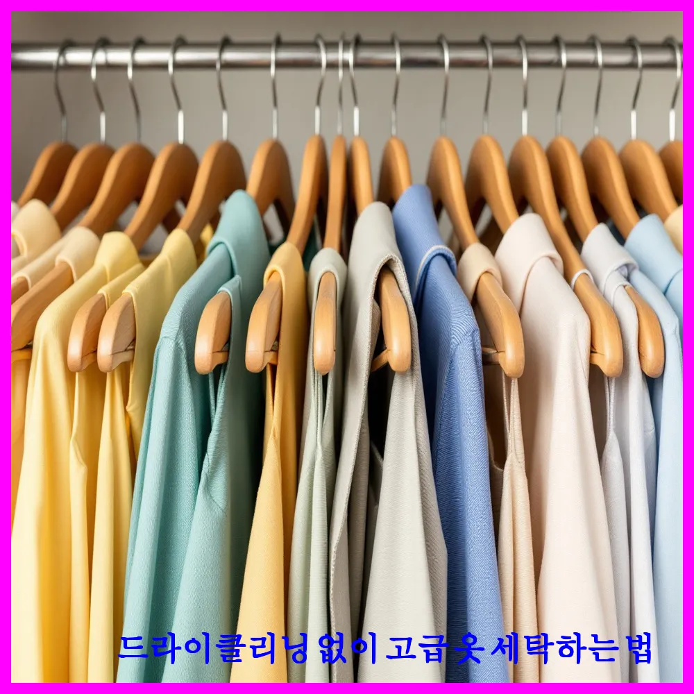 드라이클리닝 없이 고급 옷 세탁하는 법