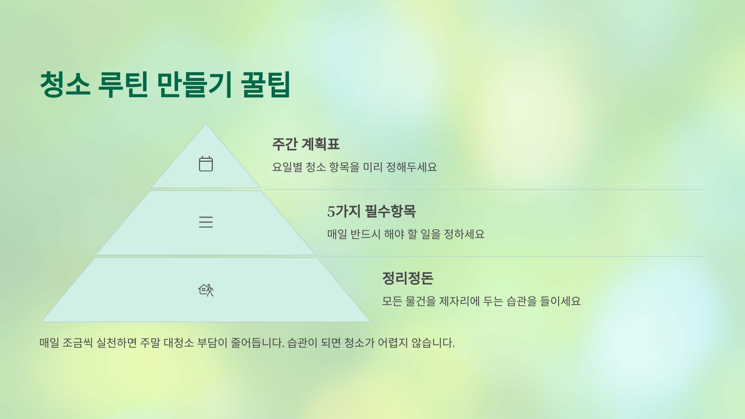 청소 루틴 만들기 꿀팁