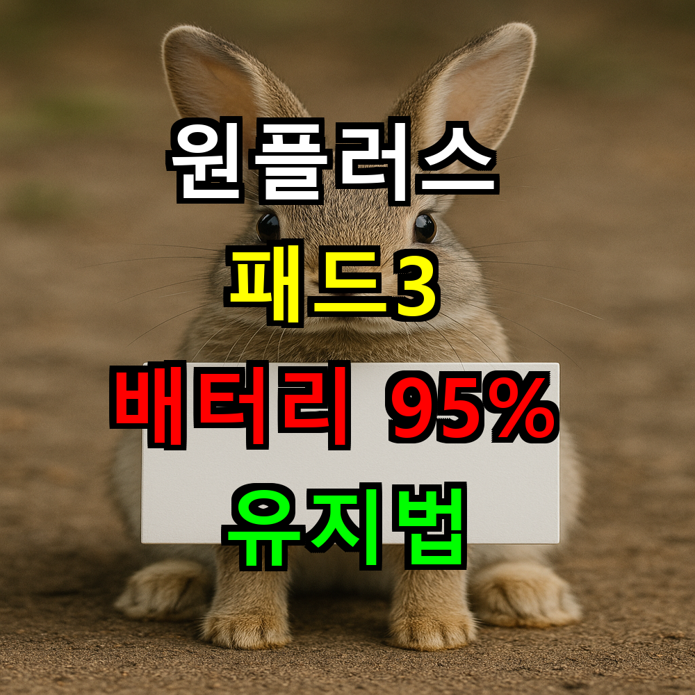 원플러스 패드3 배터리 95% 유지법? 2년 후에도 새것처럼 관리하는 비법