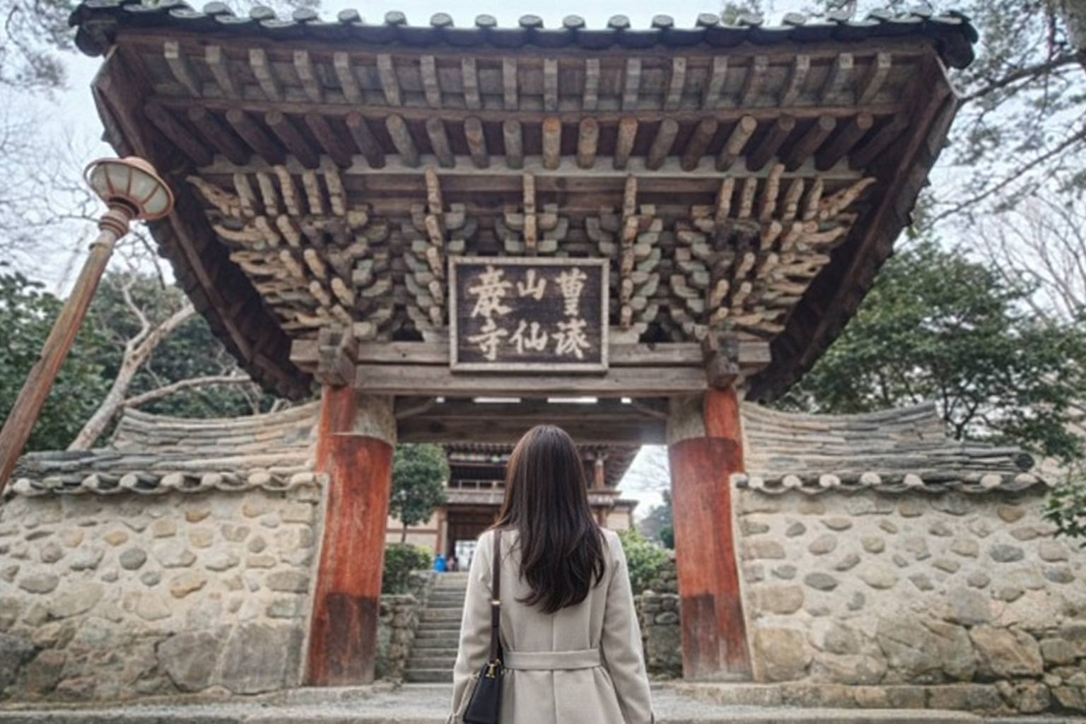 순천 선암사 일주문 풍경
