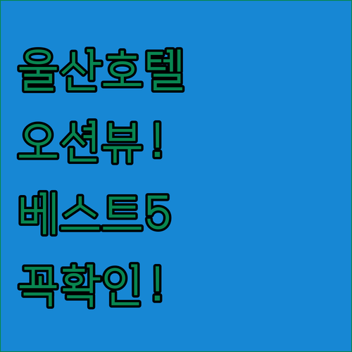 울산 호텔 예약 가이드 일산해수욕장 ..