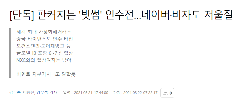 비트코인 관련주 비덴트 주가 전망