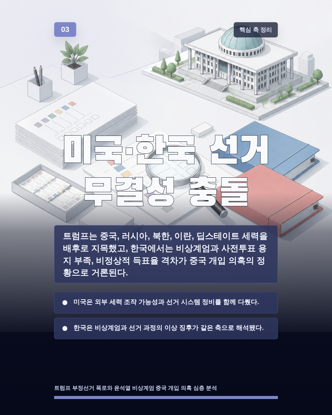 미국&middot;한국 선거 무결성 충돌