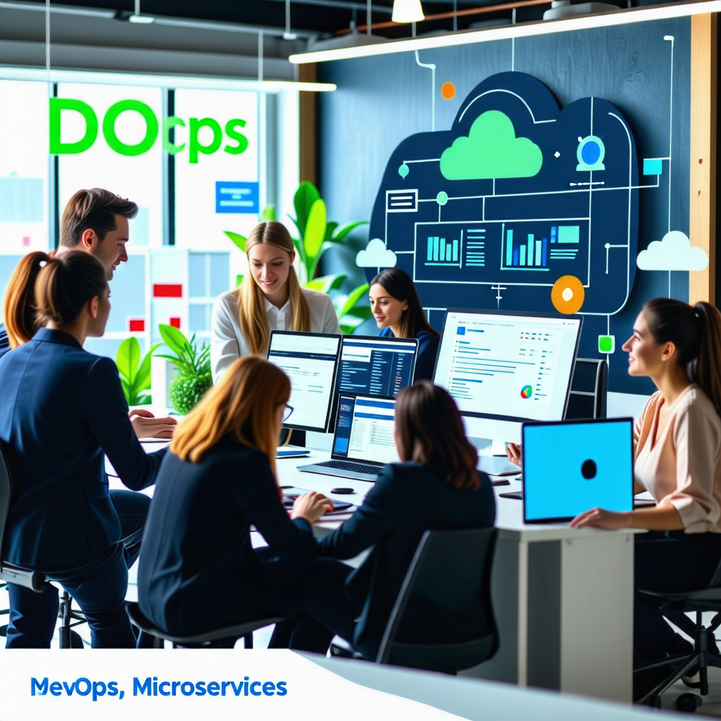 DevOps와 마이크로서비스 관련 이미지