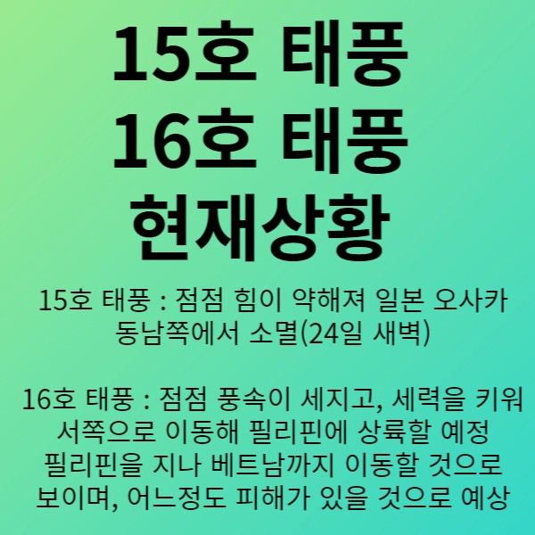 15호태풍16호태풍현재상황