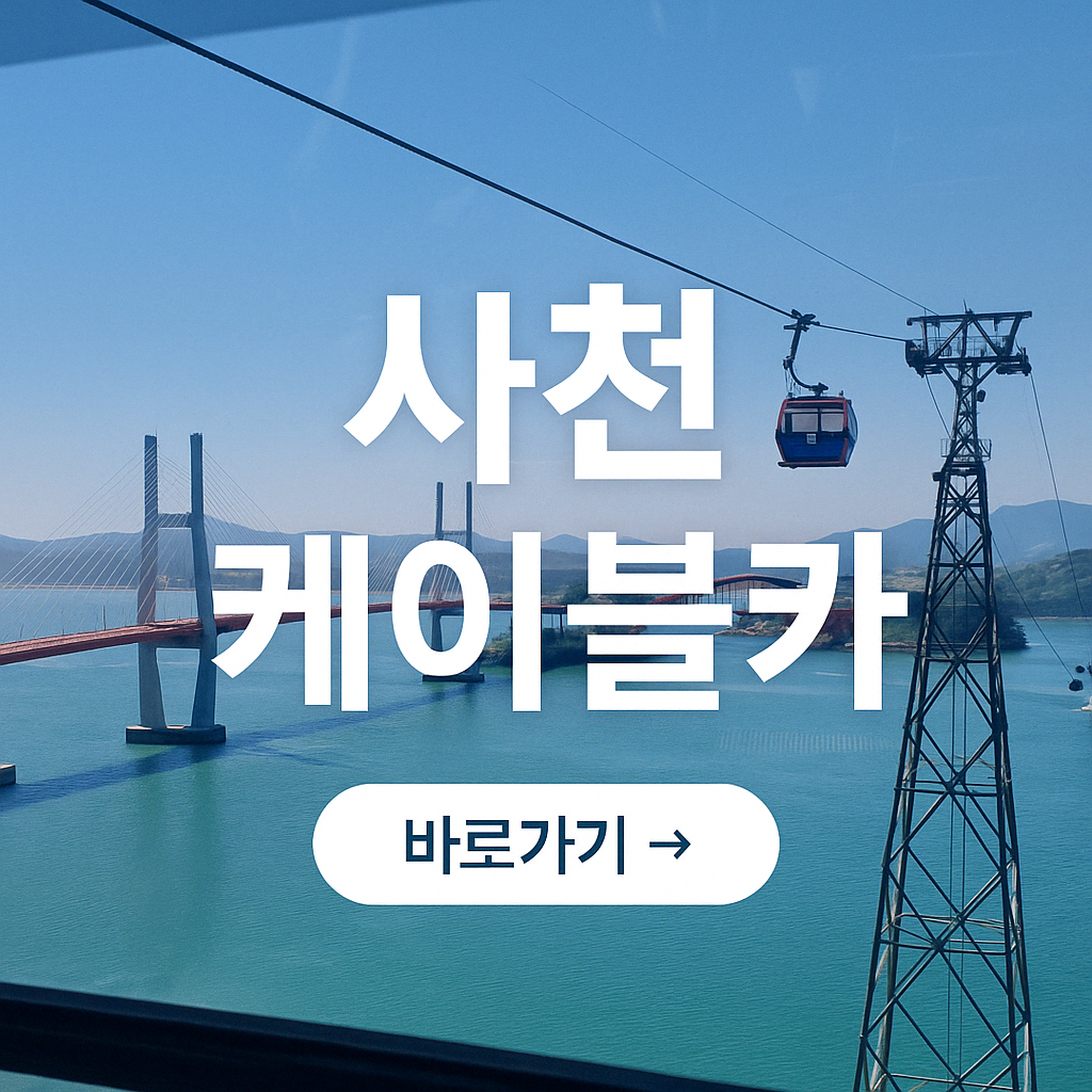 사천 바다케이블카 여행정보 총정리 - 요금부터 맛집까지 한눈에!